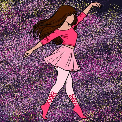 realistic girl danceing