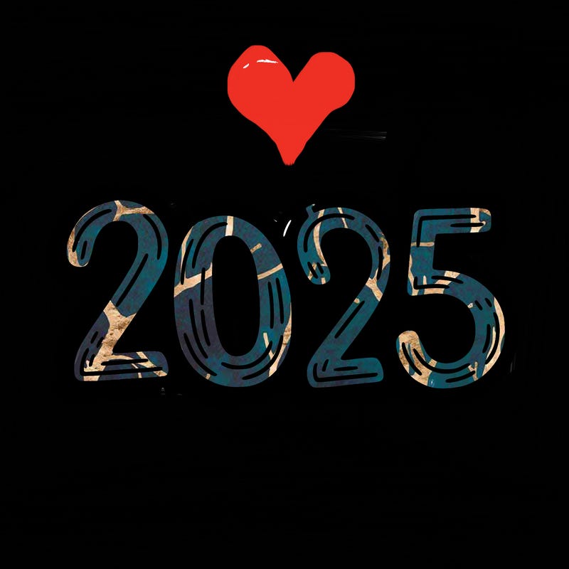 one line scrawled numbers sketch design “2025”