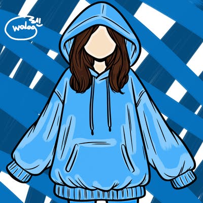 girl in oversized hoodie