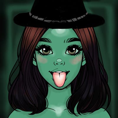 realistic girl with her tongue out