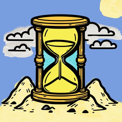 .hourglass sand of time