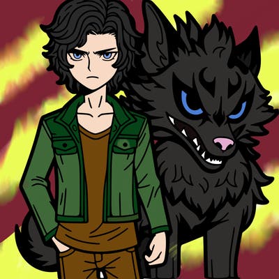 sirius black next to a grim