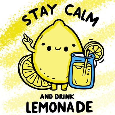 stay calm and drink lemonade