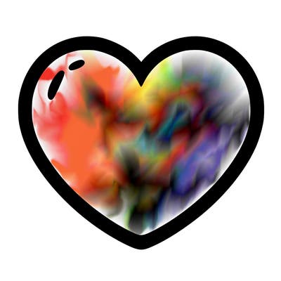 a blank heart