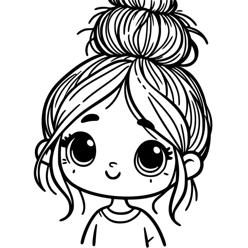 girl with messy bun