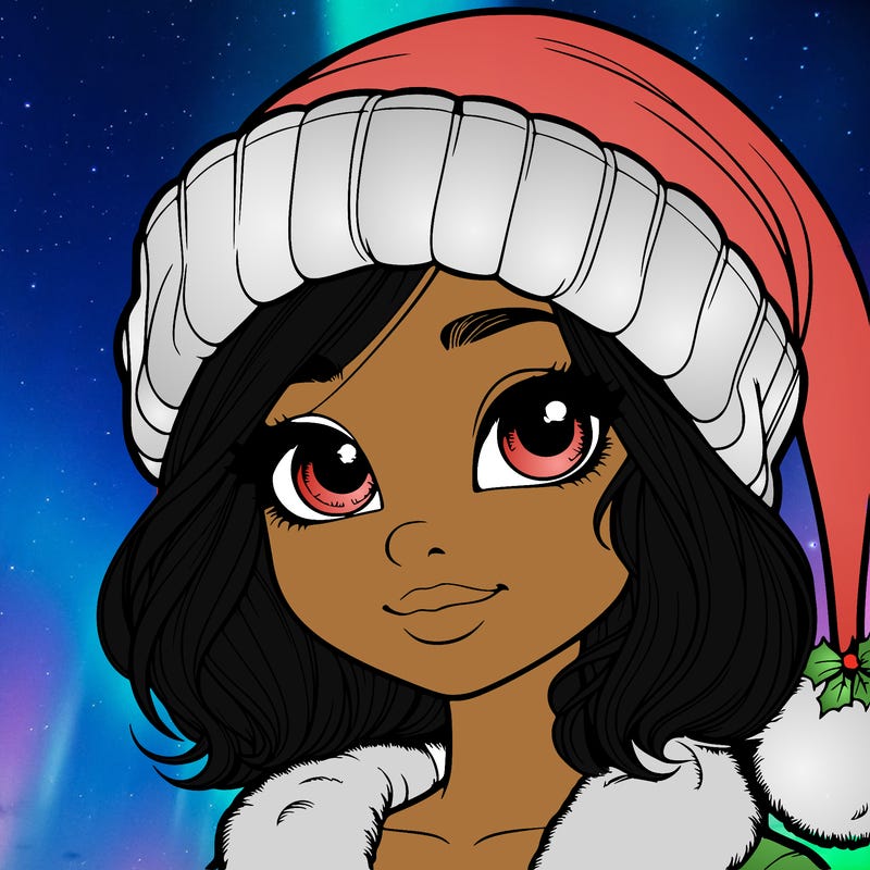 realistic christmas girl
