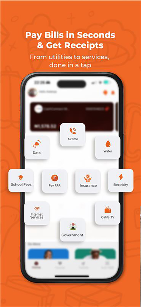 Remita - Pantalla de la aplicación móvil Remita mostrando opciones para pagar servicios públicos, matrículas escolares, electricidad y servicios gubernamentales