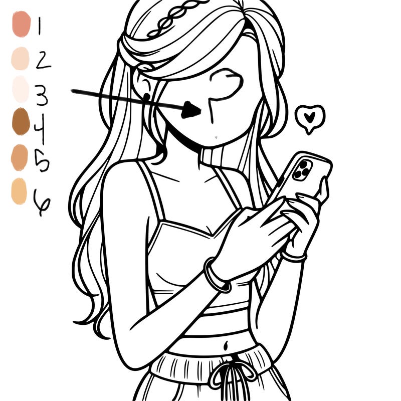 girl with crop top texting on her phone