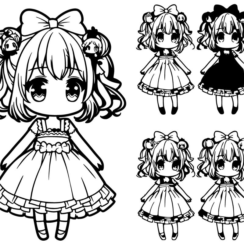 anime girl with dress on