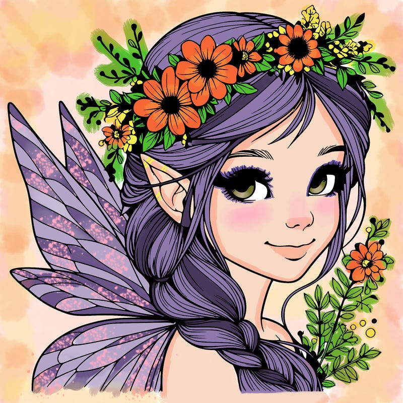 beautiful realistic fairy portrait