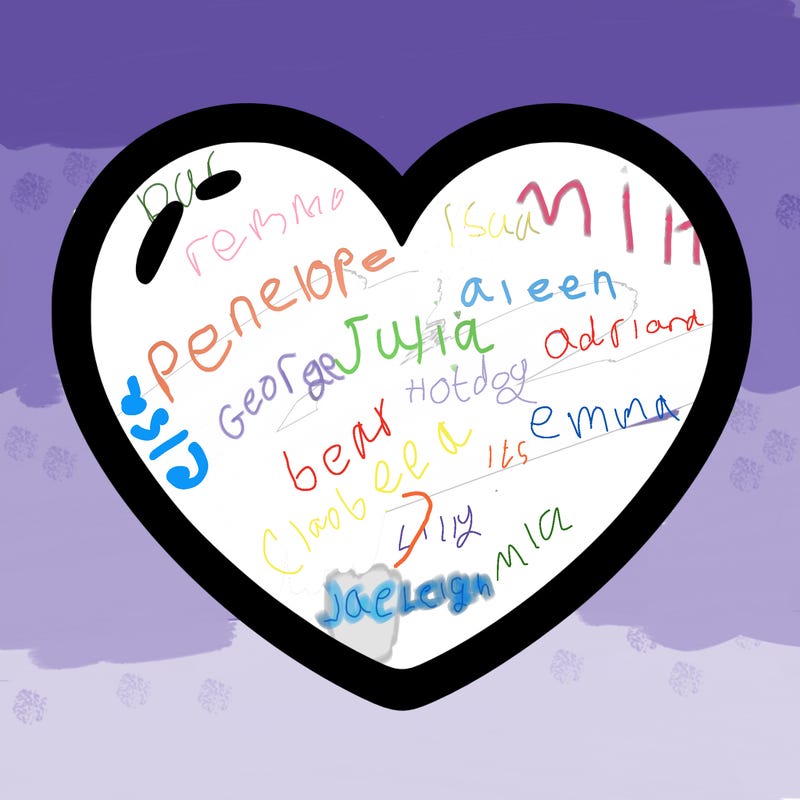 a blank heart
