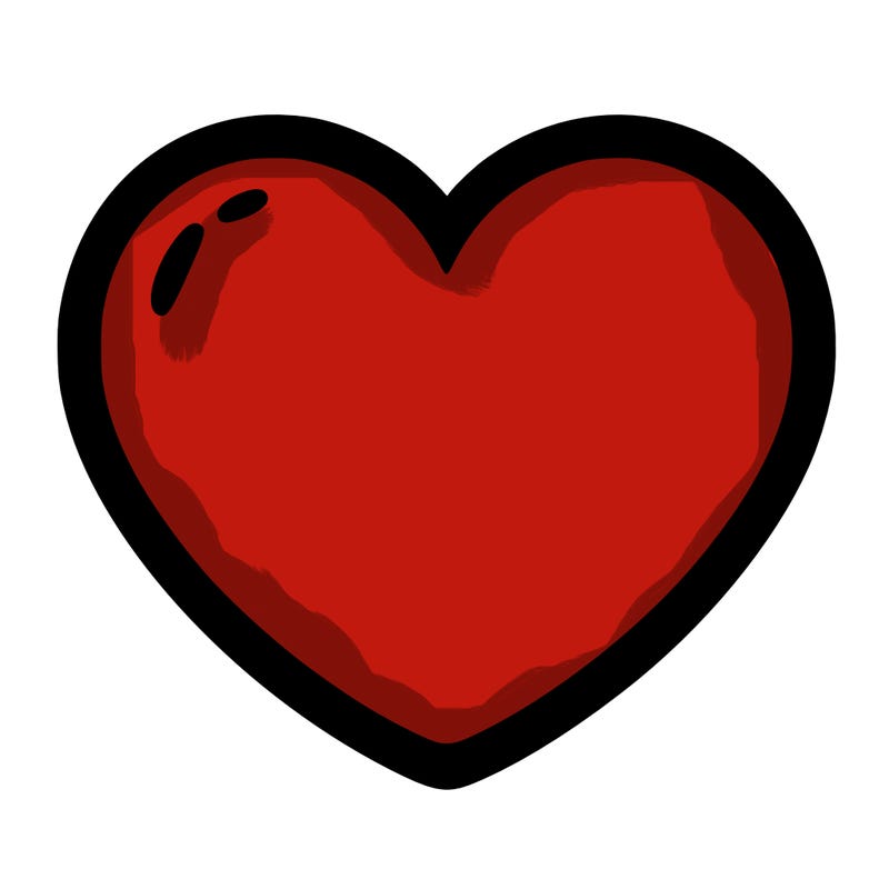 a blank heart