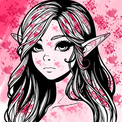 elf girl realistic dark fantasy