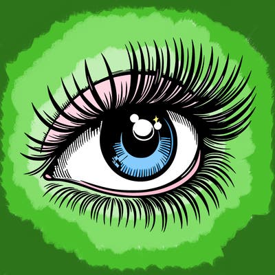 realistic eye long eylashes