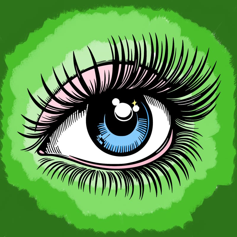 realistic eye long eylashes