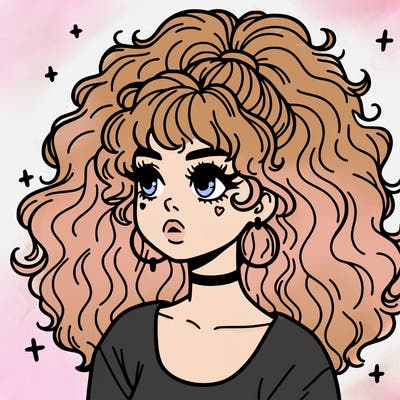 aesthetic girl with big hair