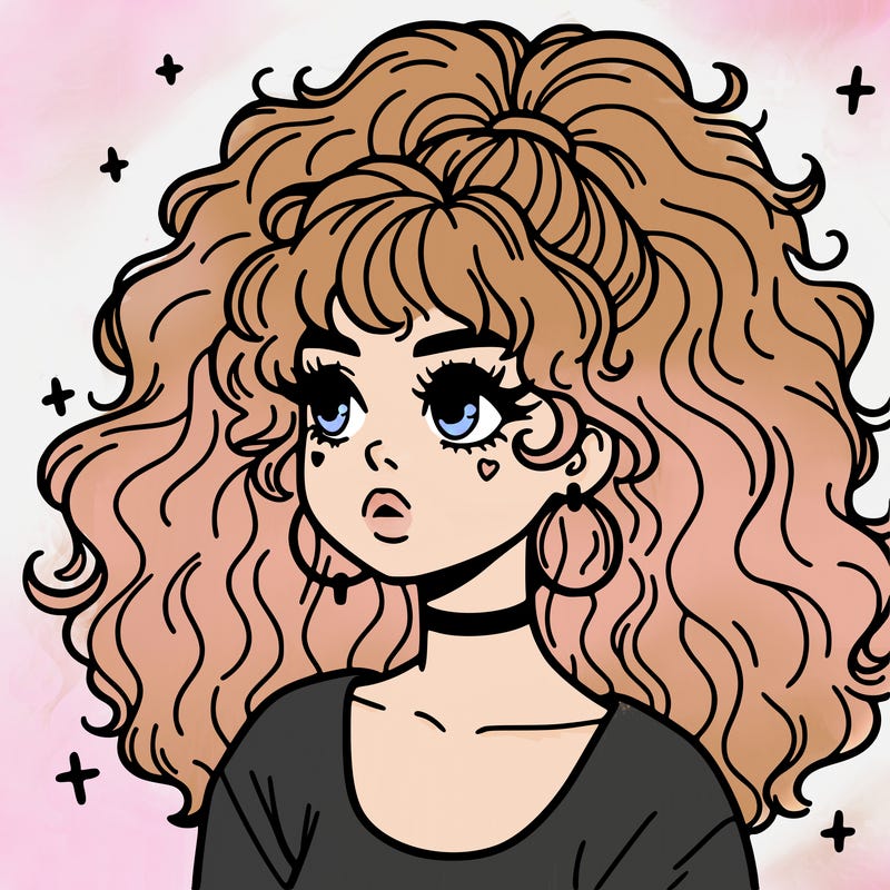 aesthetic girl with big hair