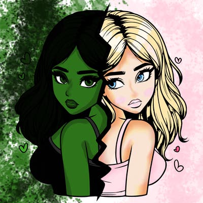 realistic girl split