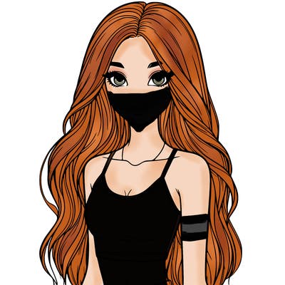 realistic girl with long hair with a crop top