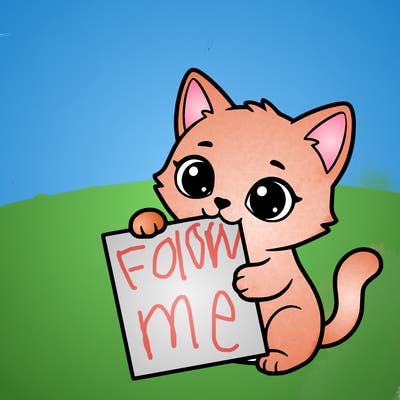 a small cat with a blank sheet of paper in its hand. the cat is sooooooo cute!