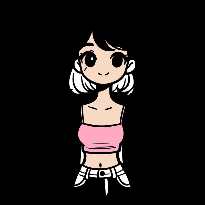 cute girl in crop top