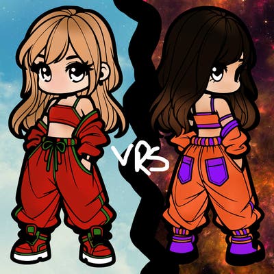 girl in crop top and baggy pants