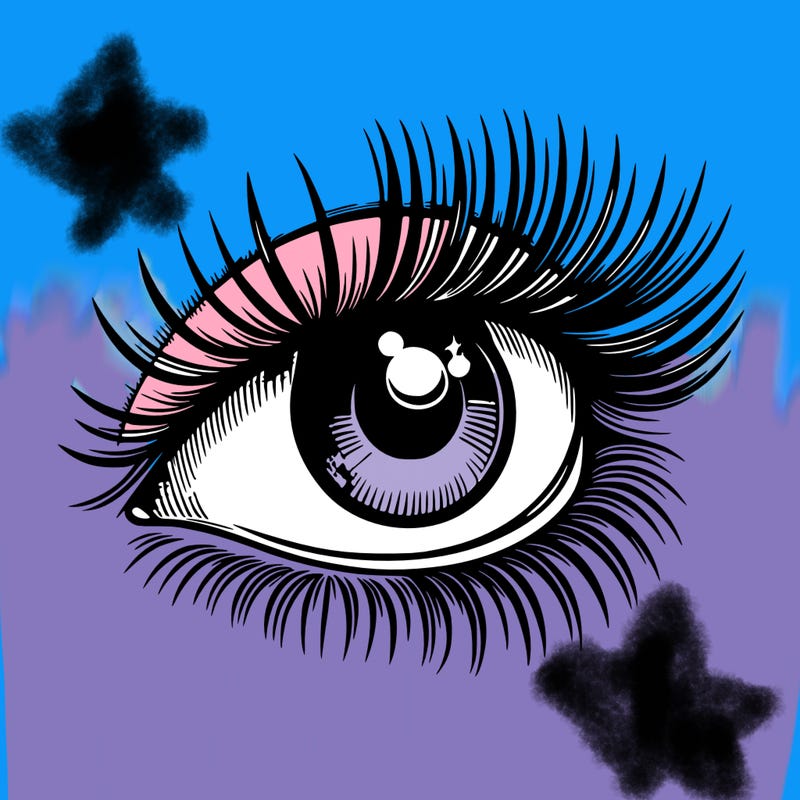 realistic eye long eylashes