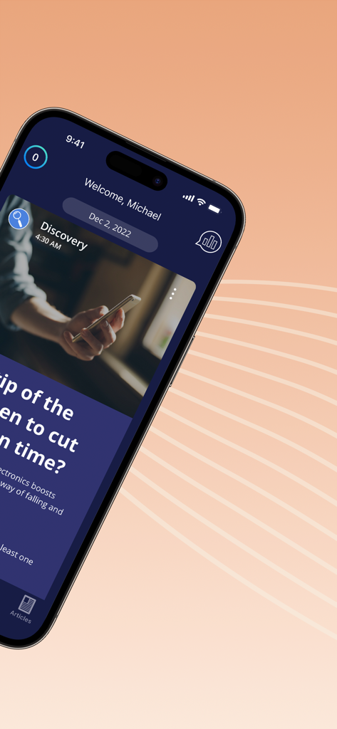 SleepScore by Sleep.ai - iPhone screen showing the Discovery section of the SleepScore app with a sleep tip article