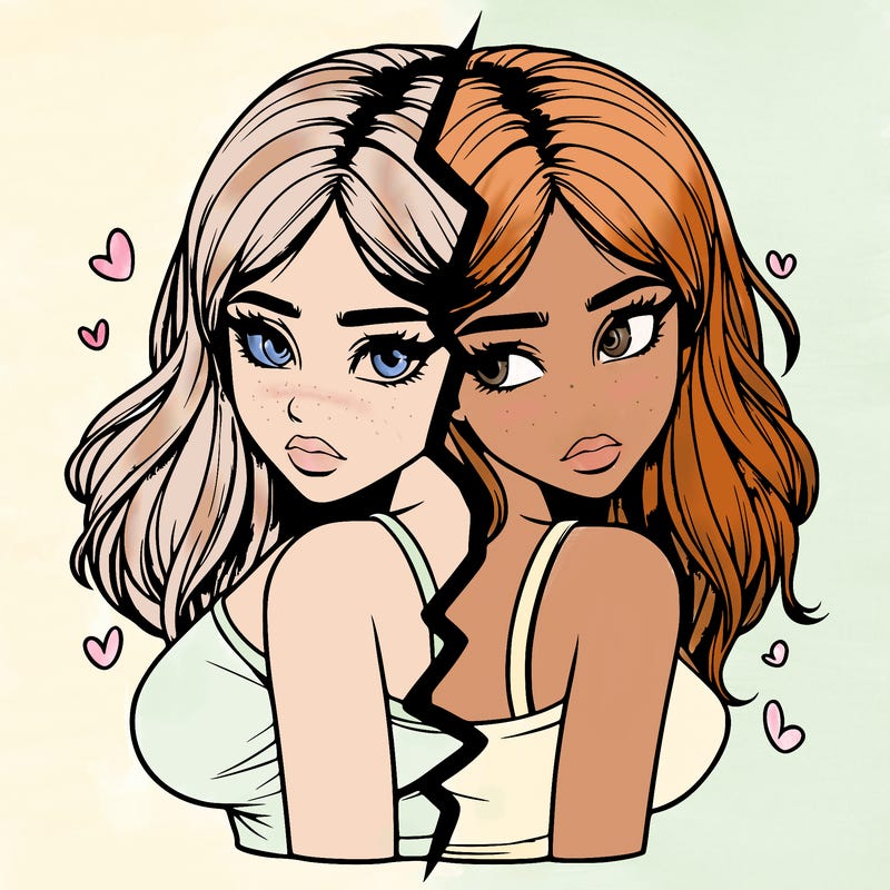 realistic girl split