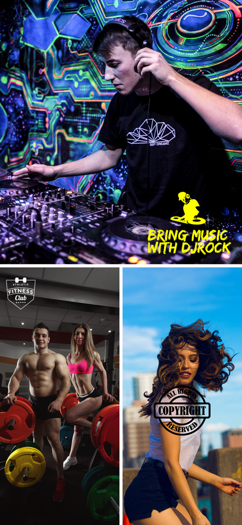 Add Logo Watermark on Photos - Three photos demonstrating various logo and text watermarks for branding and copyright protection.