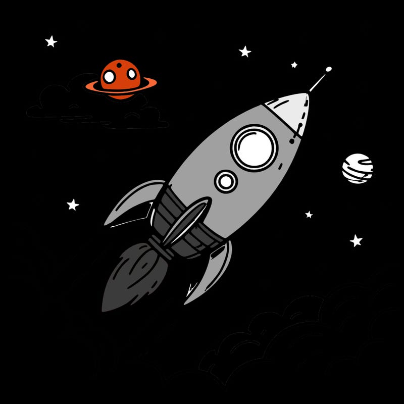 rocket in space