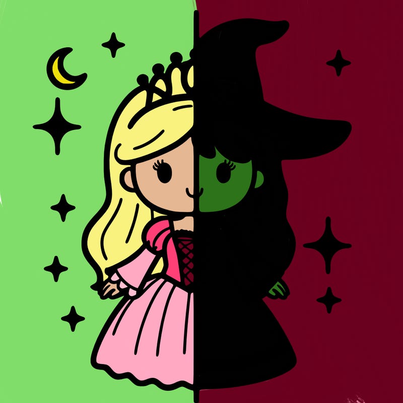 split princess and witch