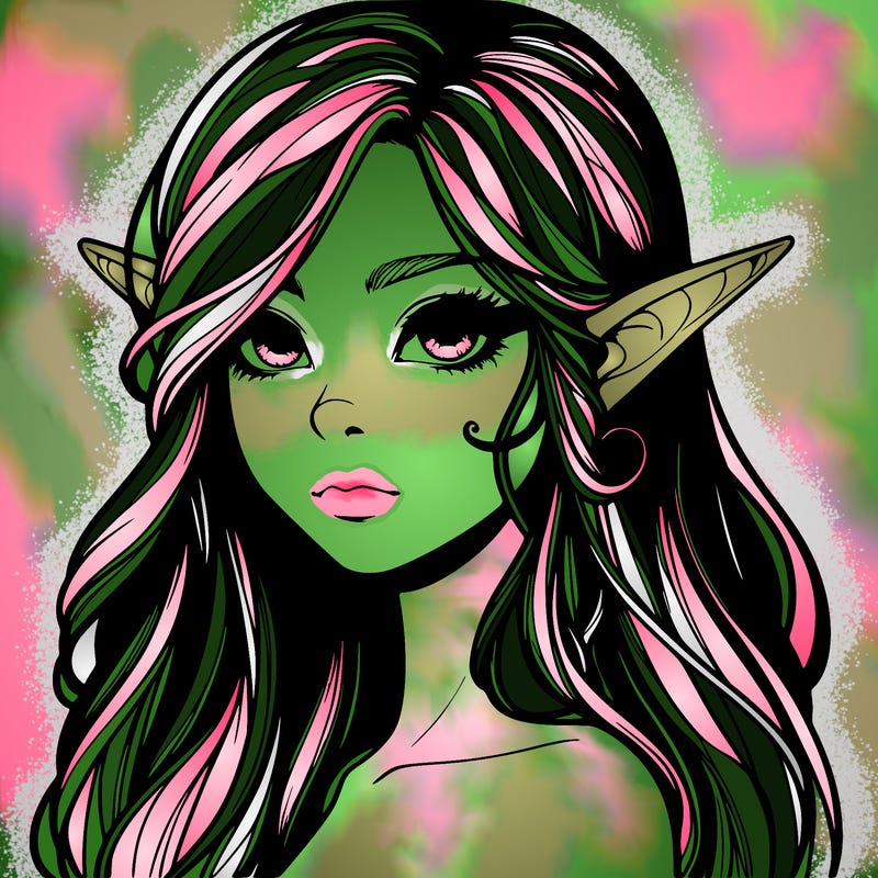 elf girl realistic dark fantasy