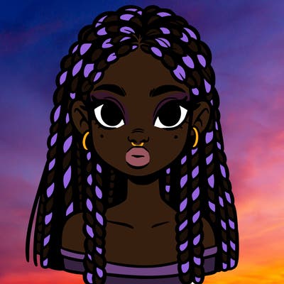 black girl with braids