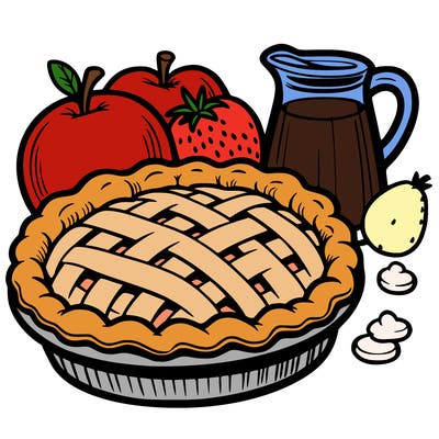 a pie of food