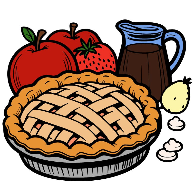 a pie of food