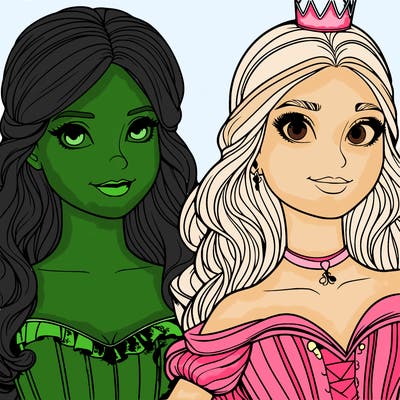 elfaba and glinda realistic girls