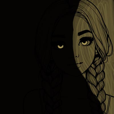 realistic girl with braids