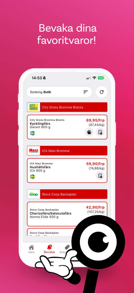 Matpriskollen-Extrapris&Recept - Food & Drink App | MWM