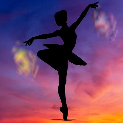 realistic person doing ballet