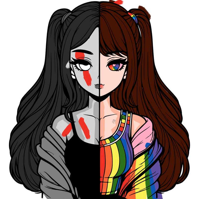 realistic girl split