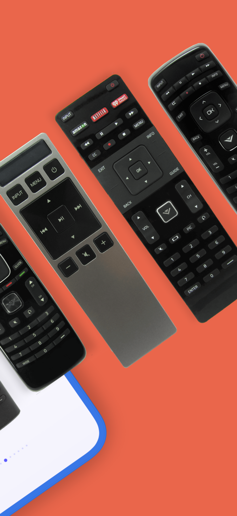 Various physical Vizio Smart TV remote control models