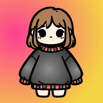 girl with a baggy sweatshirt