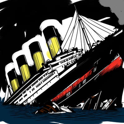 realistic titanic sinking