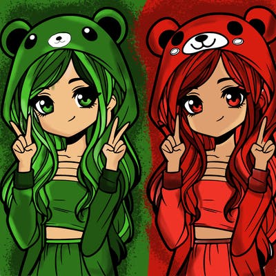 teen girl in animal costume