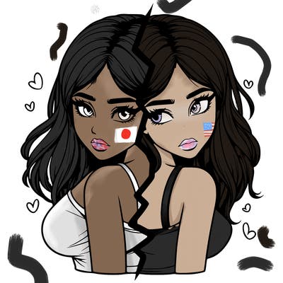 realistic girl split