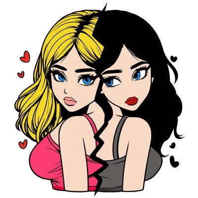 realistic girl split