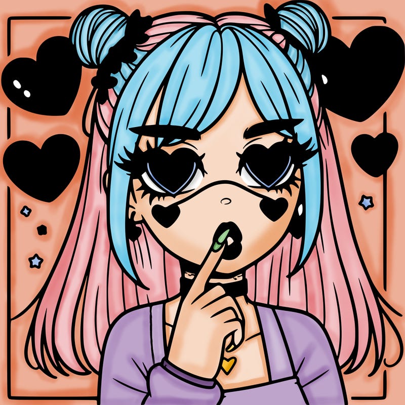 aesthetic heart girl