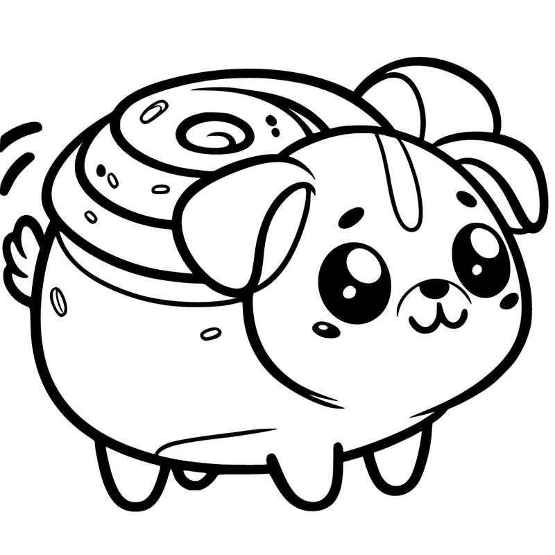 cute dog named cinnamon roll