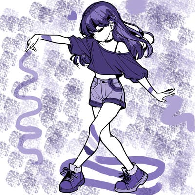 realistic girl danceing